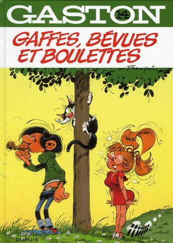 Couverture du livre « Gaston Tome 14 : gaffes, bévues et boulettes » de Jidehem et Andre Franquin aux éditions Dupuis