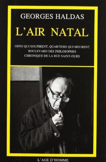 Couverture du livre « Air natal (l') » de Georges Haldas aux éditions L'age D'homme
