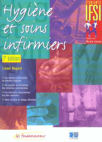 Couverture du livre « Hygiene et soins infirmieres 2eme edition (2e édition) » de Hugard aux éditions Lamarre