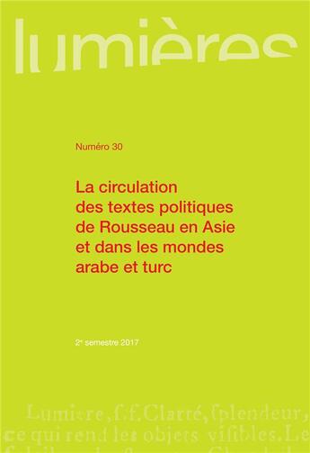 Couverture du livre « REVUE LUMIERES » de Eddy Dufourmont aux éditions Pu De Bordeaux