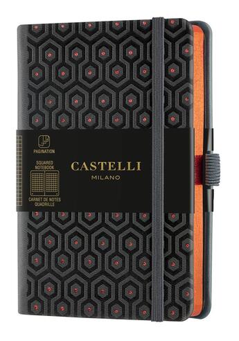 Couverture du livre « Carnet copper and gold poche quadrillé honeycomb copper » de  aux éditions Castelli Milano