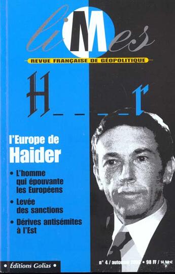 Couverture du livre « L'europe contre haider » de  aux éditions Golias