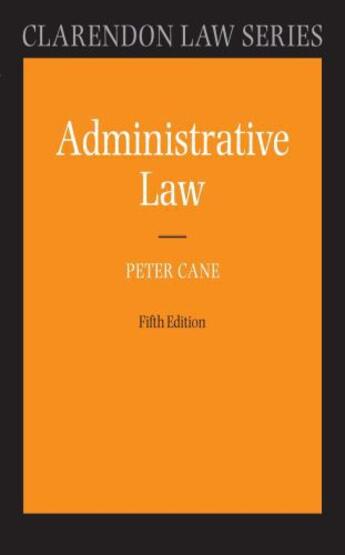 Couverture du livre « Administrative Law » de Cane Peter aux éditions Oup Oxford