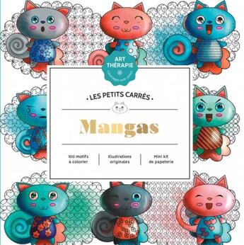 Couverture du livre « Art-thérapie ; les petits carrés : mangas » de Bertrand aux éditions Hachette Pratique