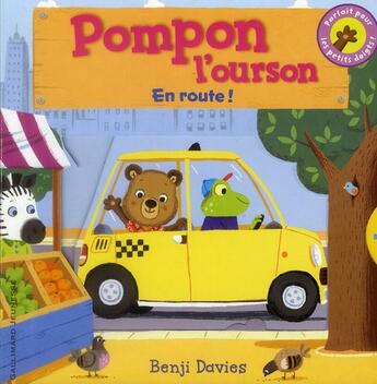 Couverture du livre « Pompon l'ourson : en route ! » de Benji Davies aux éditions Gallimard-jeunesse