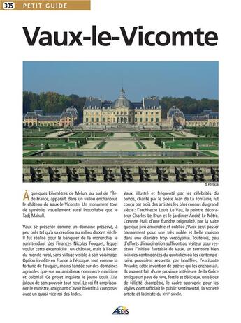 Couverture du livre « Vaux-le-Vicomte » de  aux éditions Aedis