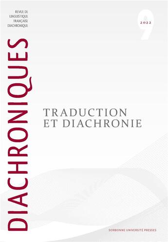 Couverture du livre « Traduction et diachronie » de Karas Hilla aux éditions Sorbonne Universite Presses