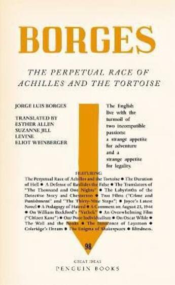 Couverture du livre « Borges ; the perpetual race of achilles and the tortoise » de Jorge Luis Borges aux éditions Adult Pbs