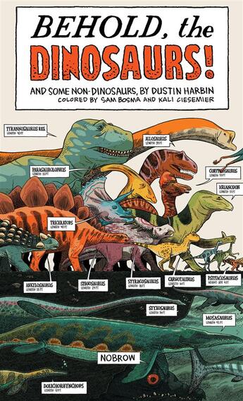 Couverture du livre « Behold, the dinosaurs ! » de Dustin Harbin aux éditions Nobrow