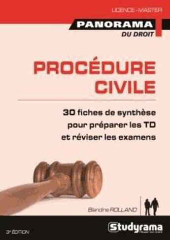Couverture du livre « Procédure civile (3e édition) » de Blandine Rolland aux éditions Studyrama