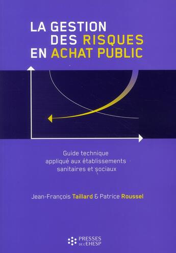 Couverture du livre « La gestion des risques en achat public ; guide technique appliqué aux établissements sanitaires et sociaux » de Patrice Roussel et Jean-Francois Taillard aux éditions Ehesp