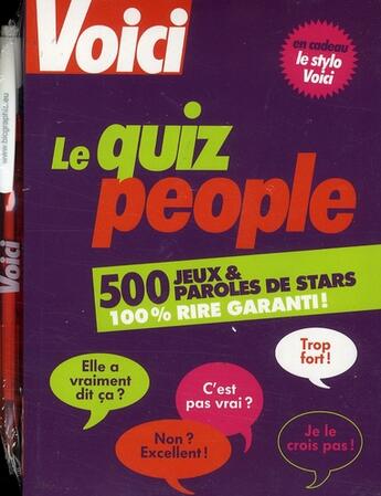 Couverture du livre « Le quizz people » de  aux éditions Voici