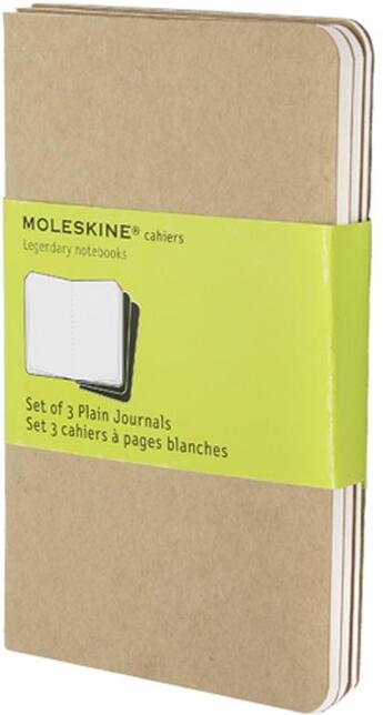 Couverture du livre « Cahier blanc - format de poche - couverture souple en carton kraft » de Moleskine aux éditions Moleskine Papet