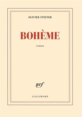 Couverture du livre « Bohème » de Olivier Steiner aux éditions Gallimard