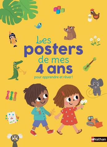 Couverture du livre « Les posters de mes 4 ans pour apprendre et rêver ! » de  aux éditions Nathan