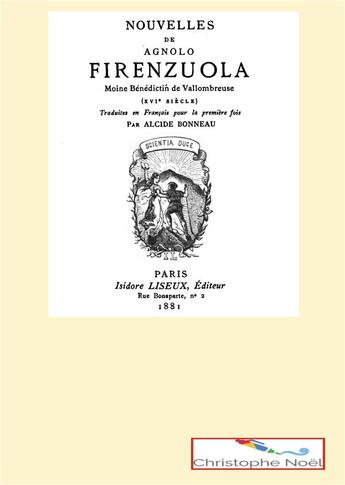 Couverture du livre « Nouvelles » de Firenzuola/Noel aux éditions Books On Demand