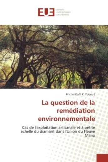 Couverture du livre « La question de la remediation environnementale : Cas de l'exploitation artisanale et A petite echelle du diamant dans l'Union du Fleuve Mano » de Michel Yoboué aux éditions Editions Universitaires Europeennes