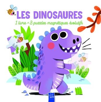 Couverture du livre « Les dinosaures livre et puzzle » de  aux éditions Yoyo Books