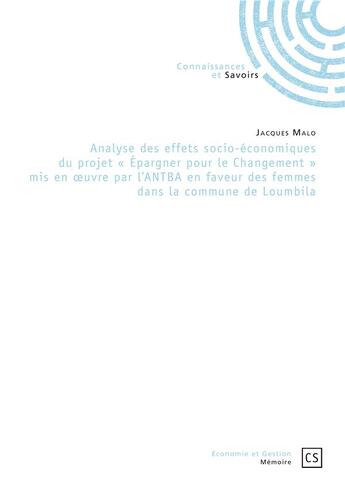 Couverture du livre « Analyse des effets socio-économiques du projet 