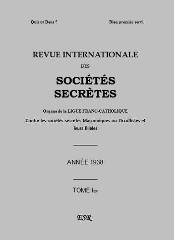 Couverture du livre « R.I.S.S. grise 1938 » de Ernest Jouin aux éditions Saint-remi