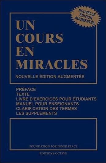 Couverture du livre « Un cours en miracles » de Helen Schucma et William Thetford aux éditions Octave