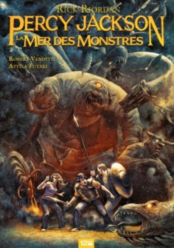 Couverture du livre « Percy Jackson Tome 2 ; la mer des monstres » de Rick Riordan et Attila Futaki et Robert Venditti aux éditions Glenat