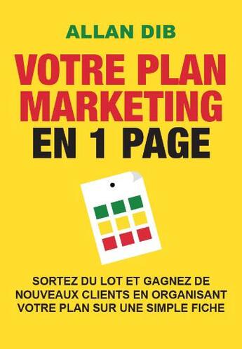 Couverture du livre « Pack plan marketing en une page + poster » de Allan Dib aux éditions Pearson