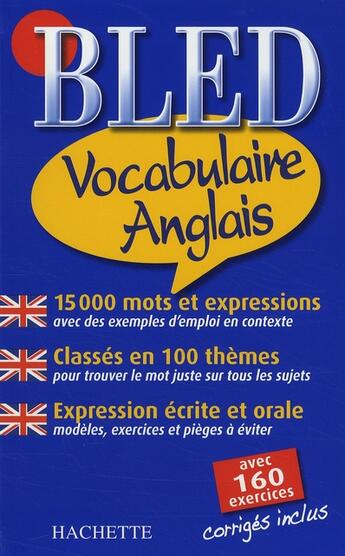 Couverture du livre « Bled vocabulaire et conversation anglais » de Annie Sussel aux éditions Hachette Education