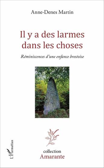 Couverture du livre « Il y des larmes dans les choses ; réminiscences d une enfance brestoise » de Anne-Denes Martin aux éditions L'harmattan