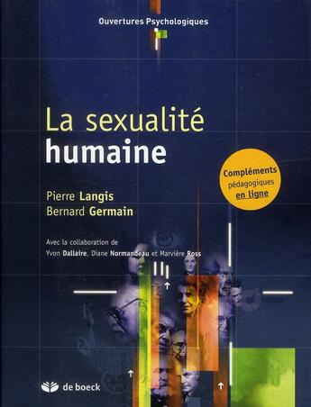 Couverture du livre « La sexualité humaine » de Pierre Langis aux éditions De Boeck Superieur
