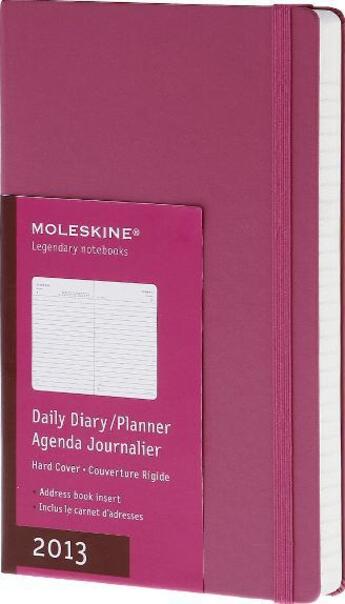 Couverture du livre « Agenda journalier 2013 ; rigide rose magenta » de Moleskine aux éditions Moleskine Papet