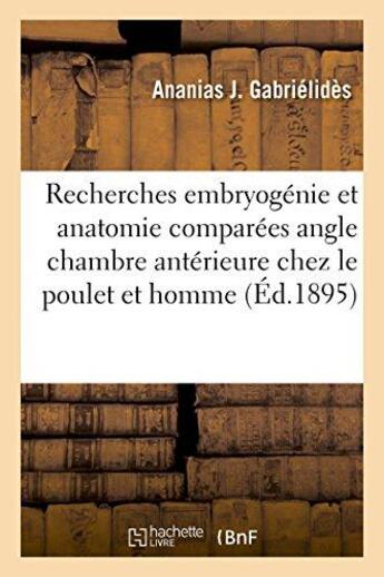 Couverture du livre « Recherches sur l'embryogenie et l'anatomie » de Gabrielides A J. aux éditions Hachette Bnf