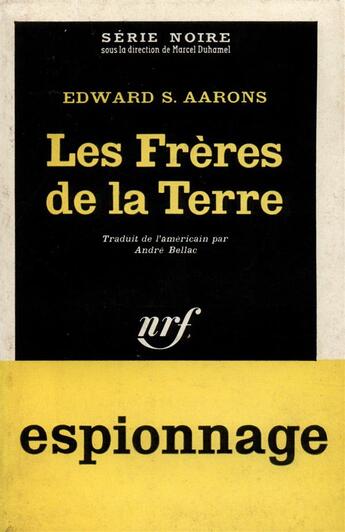 Couverture du livre « Les freres de la terre » de Aarons Edward S. aux éditions Gallimard