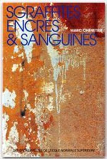 Couverture du livre « Sgraffites, encres et sanguines ; neuf études sur les figures de l'écriture dans la fiction américaine contemporaine » de Marc Chenetier aux éditions Rue D'ulm