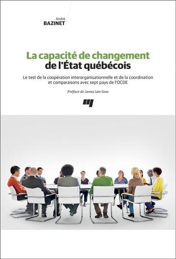 Couverture du livre « La capacité de changement de l'Etat québécois ; le test de la coopération interorganisationnelle et de la coordination et comparaisons avec sept pays de l'OCDE » de Andre Bazinet aux éditions Pu De Quebec