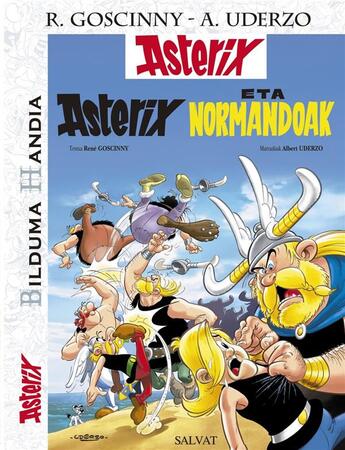 Couverture du livre « Asterix eta normandoak » de Rene Goscinny et Albert Uderzo aux éditions Salvat Editions