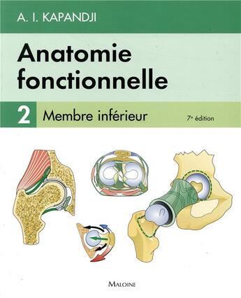 Couverture du livre « Anatomie fonctionnelle Tome 2 : Membre inférieur (7e édition) » de A.I. Kapandji aux éditions Maloine