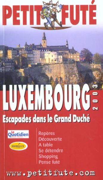 Couverture du livre « Luxembourg 2003, le petit fute » de Collectif Petit Fute aux éditions Le Petit Fute