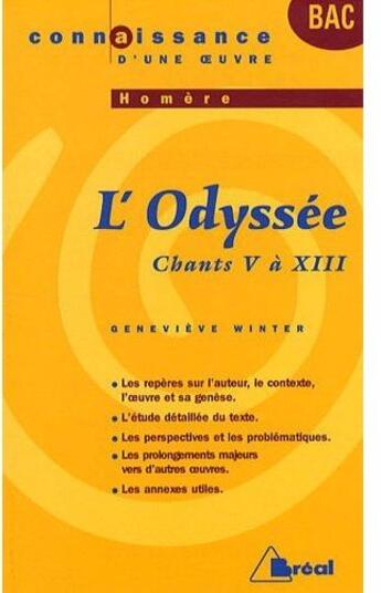 Couverture du livre « L'Odyssée, d'Homère » de Genevieve Winter aux éditions Breal