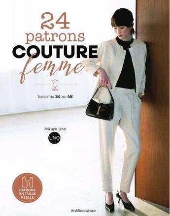 Couverture du livre « 24 patrons couture femme » de Mizuyo Uno aux éditions De Saxe