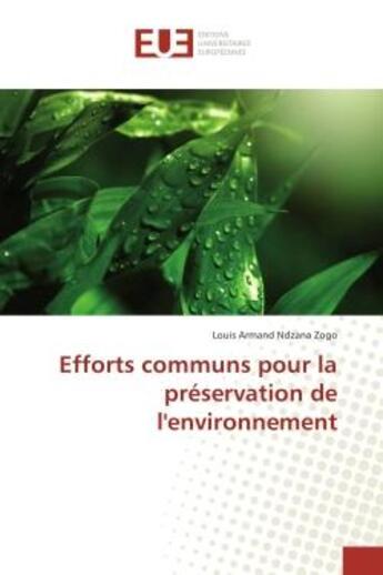 Couverture du livre « Efforts communs pour la preservation de l'environnement » de Louis Zogo aux éditions Editions Universitaires Europeennes