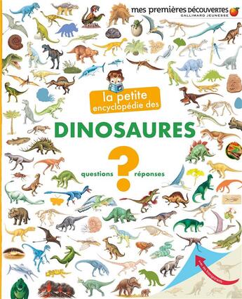 Couverture du livre « La petite encyclopédie des dinosaures » de Sophie Lamoureux aux éditions Gallimard-jeunesse