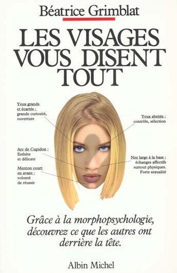 Couverture du livre « Les visages vous disent tout - guide de morphopsychologie » de Grimblat Beatrice aux éditions Albin Michel