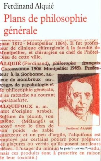 Couverture du livre « Plans de philosophie generale » de Ferdinand Alquie aux éditions Table Ronde