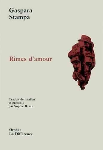 Couverture du livre « Rimes d'amour » de Stampa Gaspar aux éditions La Difference