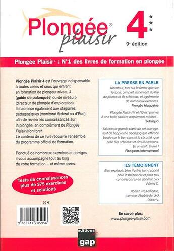Couverture du livre « Plongée plasisir » de Alain Foret aux éditions Gap
