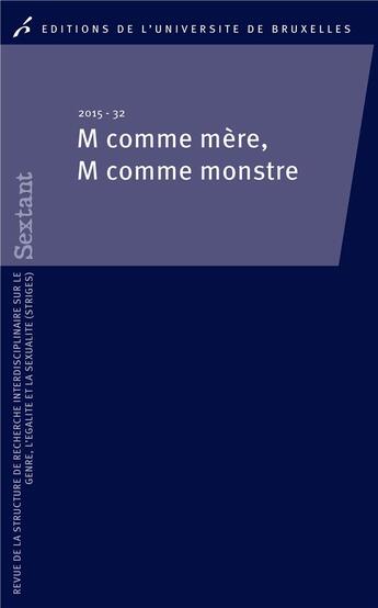 Couverture du livre « M comme mere, m comme monstre » de Loriaux S &Coll aux éditions Universite De Bruxelles