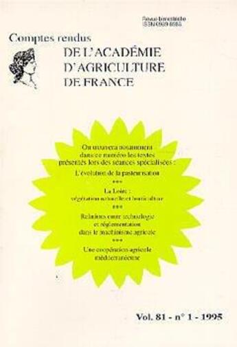 Couverture du livre « L'evolution de la pasteurisation , la loire : vegetation naturelle et horticulture...(comptes rendus » de Aaf aux éditions Lavoisier Diff