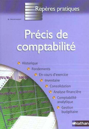 Couverture du livre « Precis de comptabilite » de Georges Sauvageot aux éditions Nathan