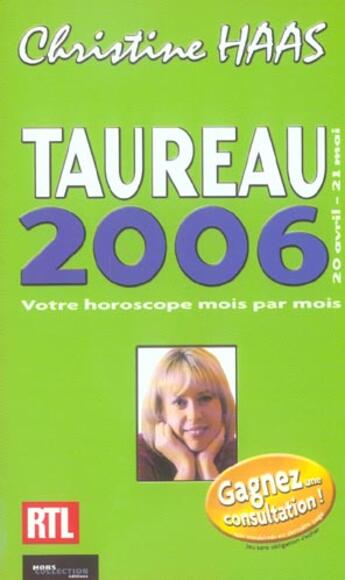 Couverture du livre « Taureau » de Christine Haas aux éditions Hors Collection